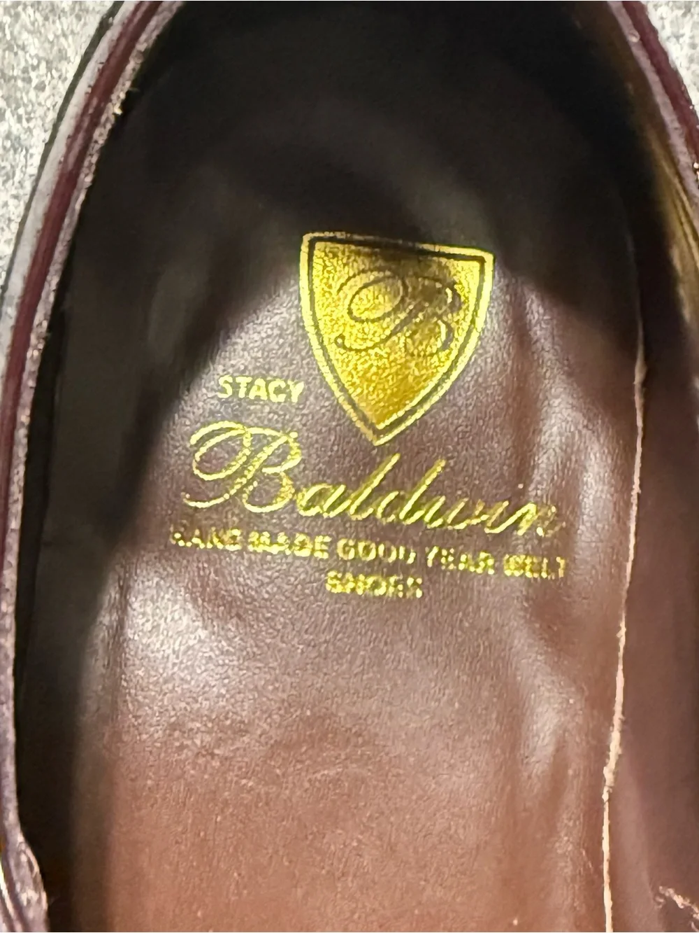 Vintage Stacy Adams Baldwin Men 7 EE Oxblood Wingtip Oxford Dress Shoes Leather